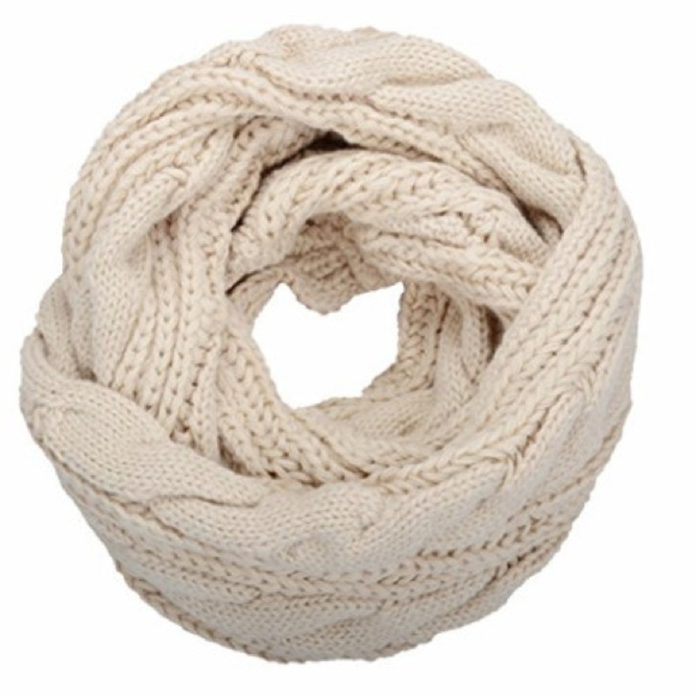 Womens Thick‎ Ribbed Knit Winter Infinity Circle Loop Twist Mauve Scarf